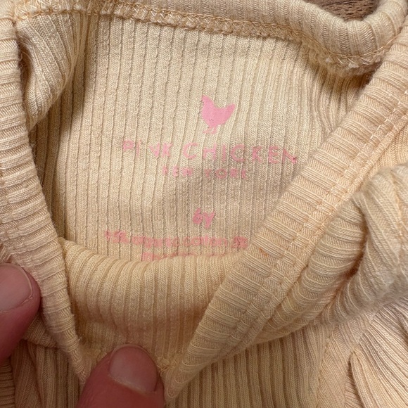 Pink Chicken Ribbed Cream Top - Picture 3 of 3